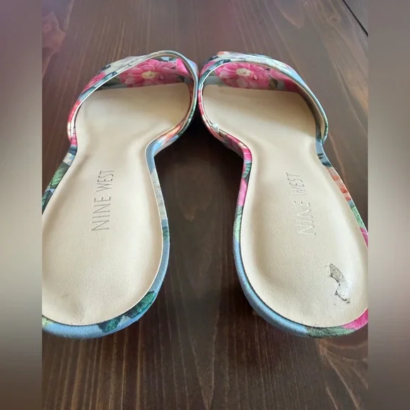 Nine West Floral Heels - Pink and Blue - Picture 2 of 6